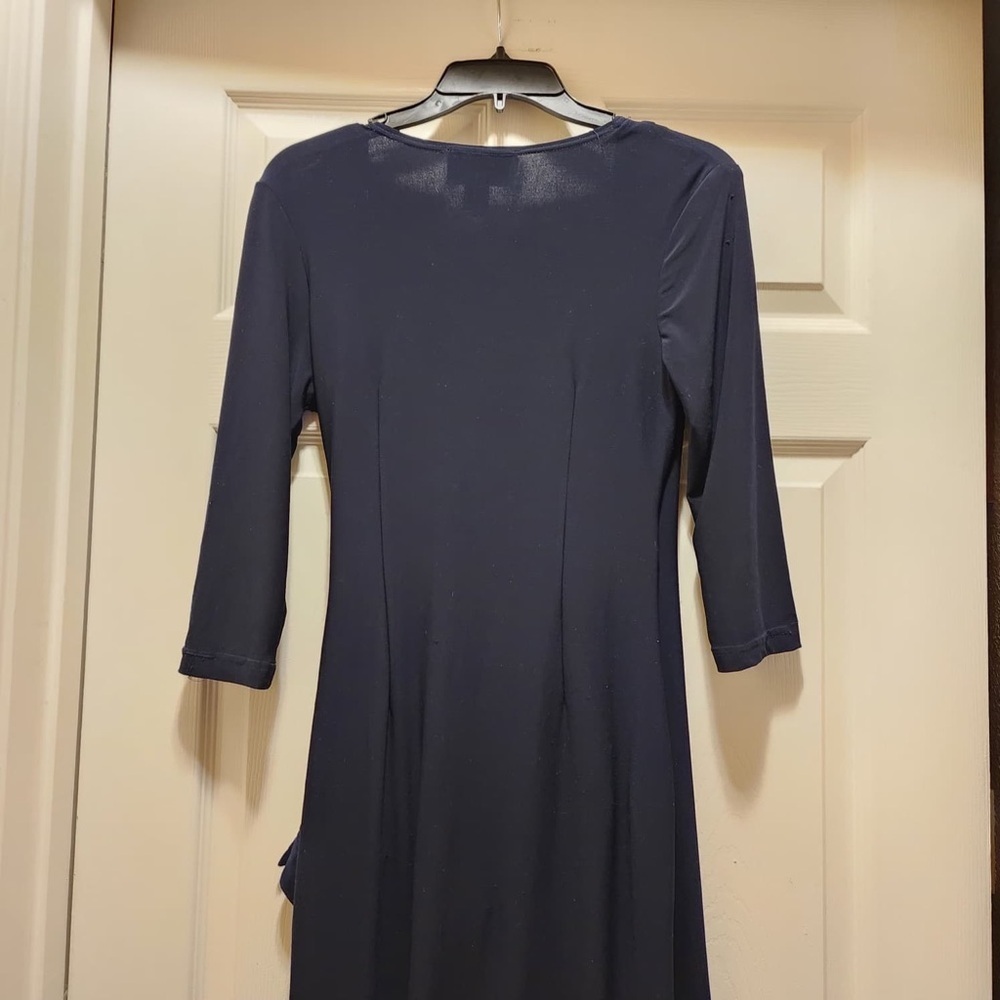 Joseph Ribkoff Navy Blue Dress Silver Stud Trim Detail Style 171024 Size 8 - Picture 5 of 7